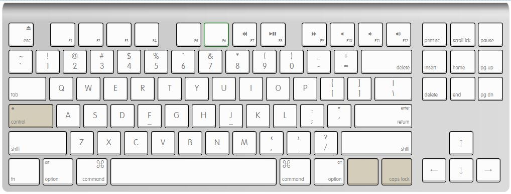 Manual keys in mac computer
